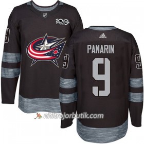 Män Ishockey Blue Jackets Tröja Artemi Panarin 9 1917-2017 100th Anniversary Adidas Svart Authentic
